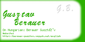 gusztav berauer business card